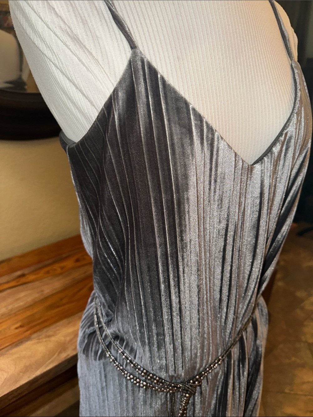 BB Dakota Silvery Velvet Dress